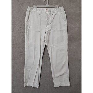 Levis Utility Pants Womens 30 Khaki Straight Leg Patch Pockets 100% Cotton